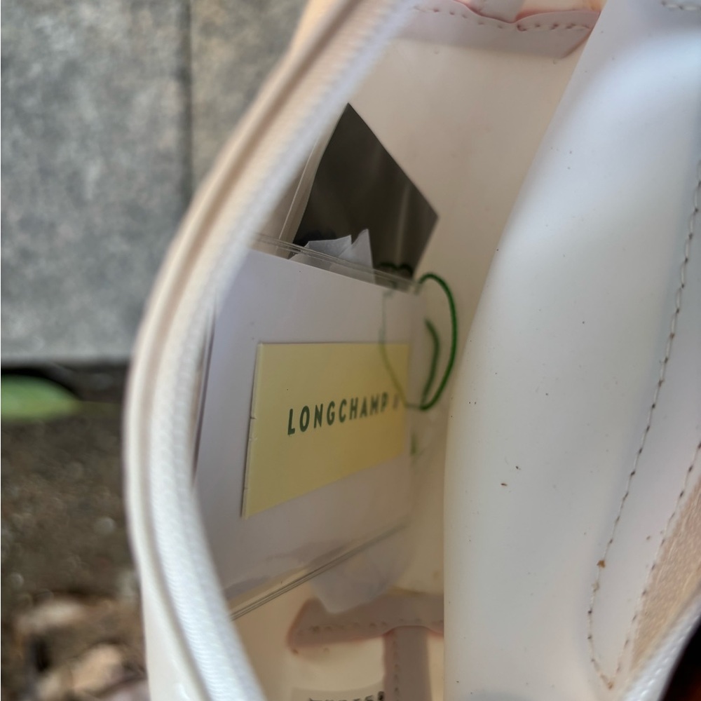 Longchamp Cream Shoulder Bag with Brown Flap - Picture 6 of 6